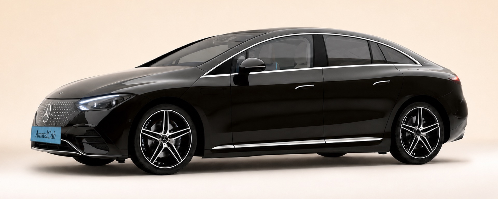 Mercedes-Benz EQE of AmstelCab Business Class on the road