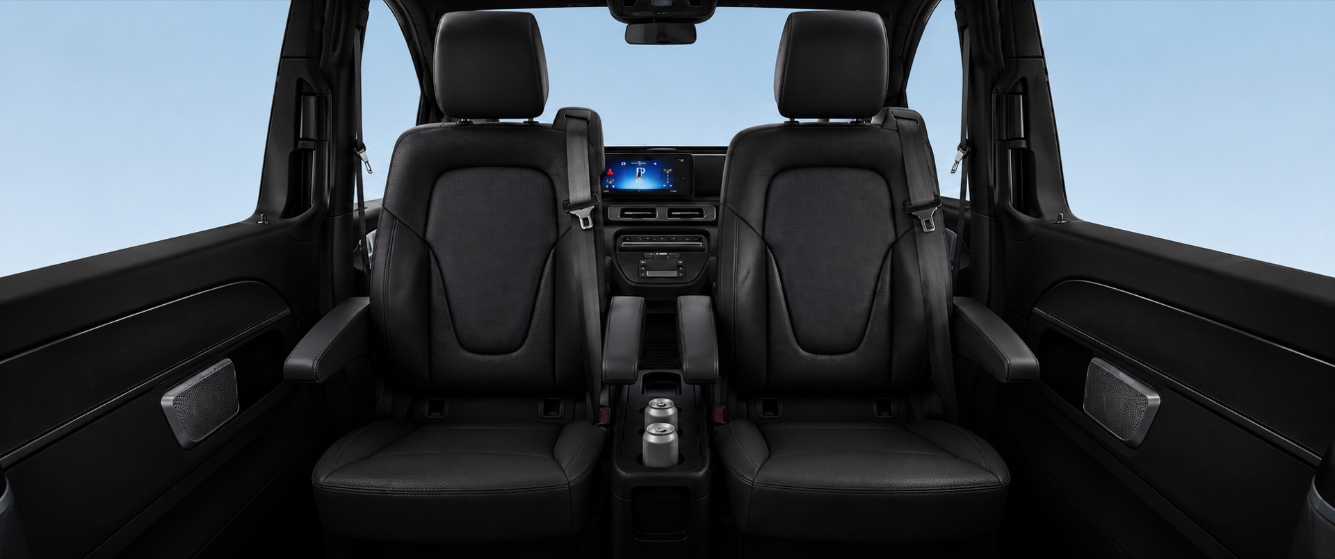 Rear seats of an AmstelCab Mercedes-Benz V-Class