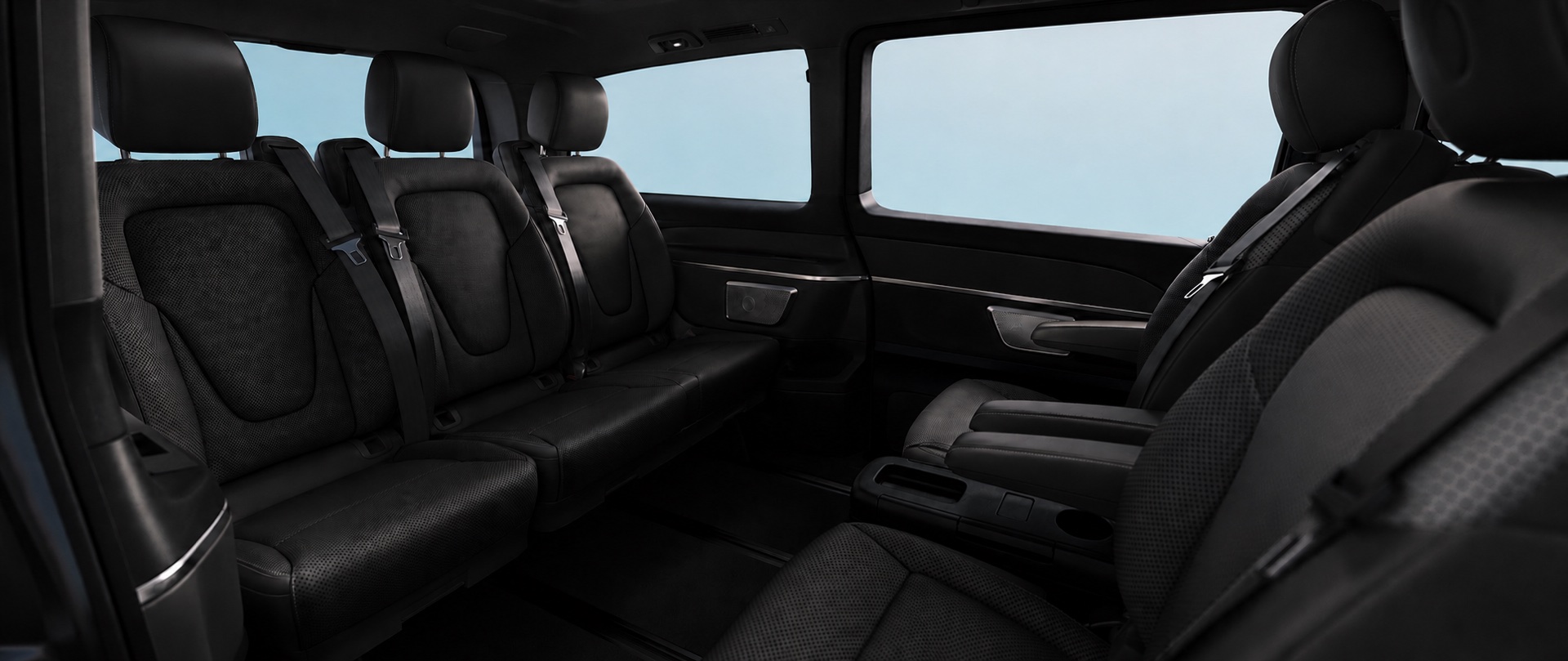 Seats in an AmstelCab Mercedes-Benz V-Class, Van Class